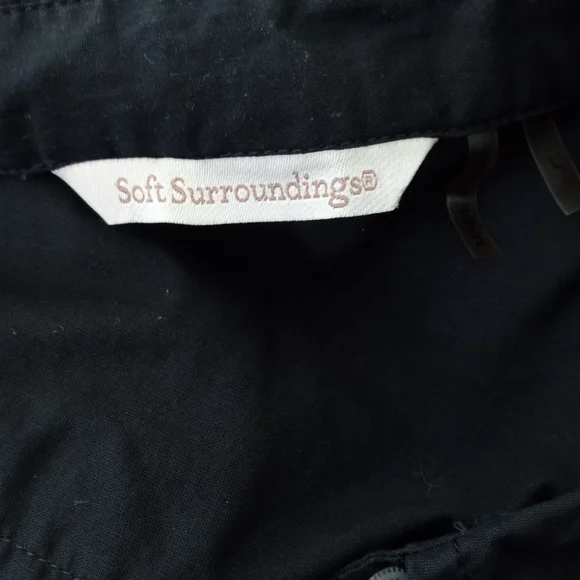 SOFT SURROUNDINGS Cotton Black Shirt Dress | L - Picture 7 of 7